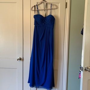 Blue Strapless or Strap Gown Sz 14, Fits 10